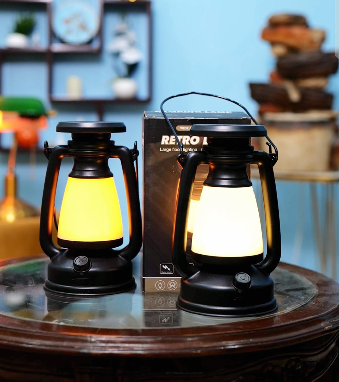 Solar Rechargeable Camping Lantern/Retro Lamp